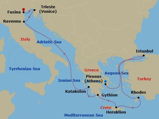 Cruise Itinerary Map
