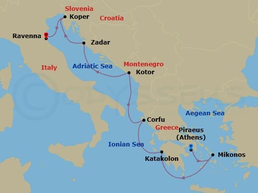 Cruise Itinerary Map