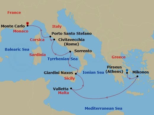 Cruise Itinerary Map