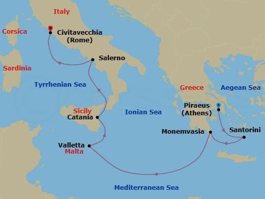 Cruise Itinerary Map