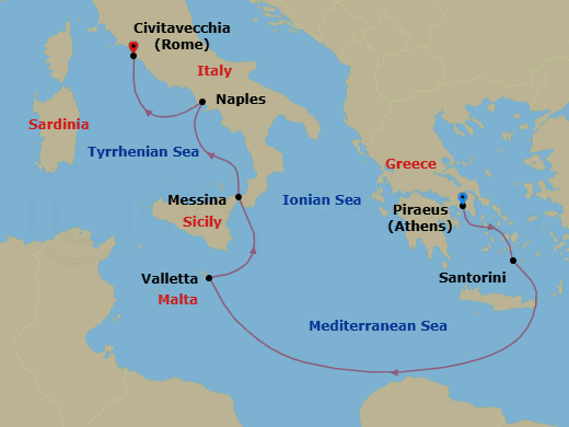 Cruise Itinerary Map