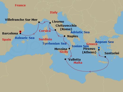 Cruise Itinerary Map