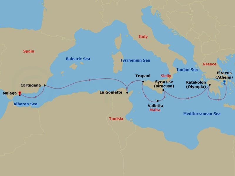Cruise Itinerary Map