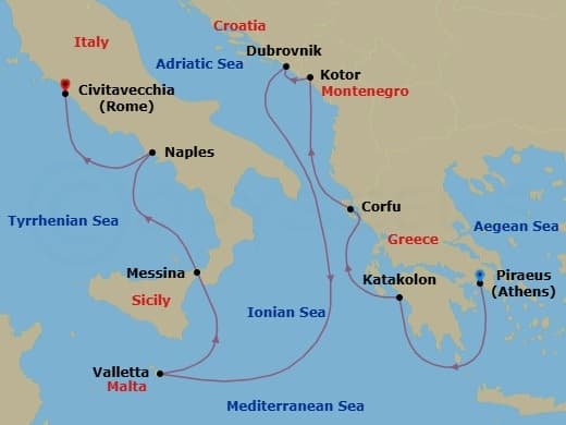 Cruise Itinerary Map