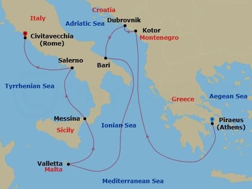 Cruise Itinerary Map