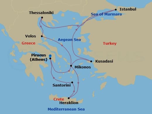 Cruise Itinerary Map