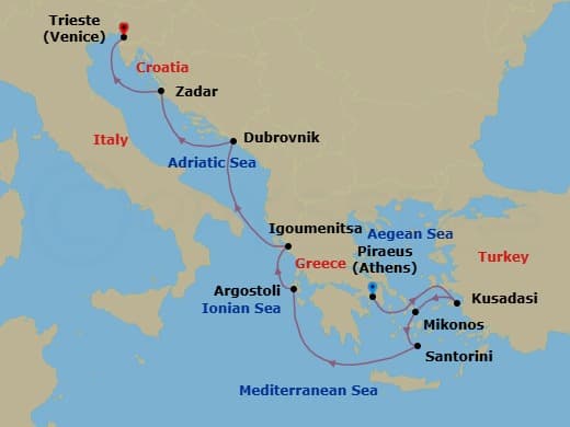Cruise Itinerary Map