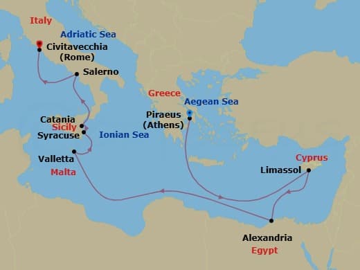 Cruise Itinerary Map