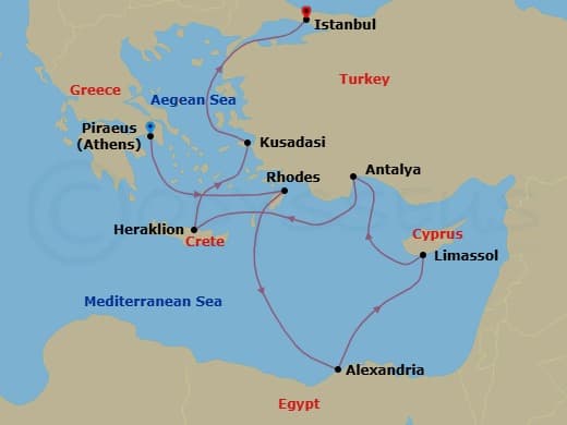 Cruise Itinerary Map