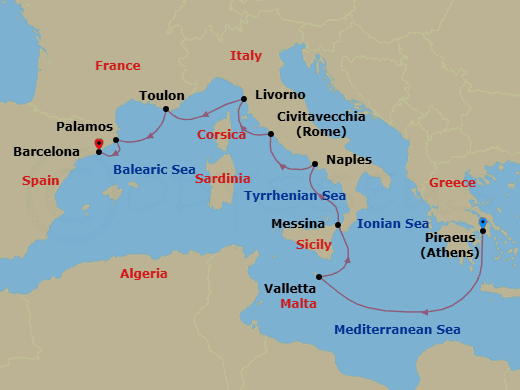 Cruise Itinerary Map