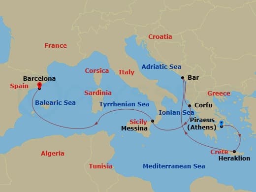 Cruise Itinerary Map
