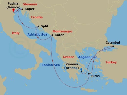 Cruise Itinerary Map