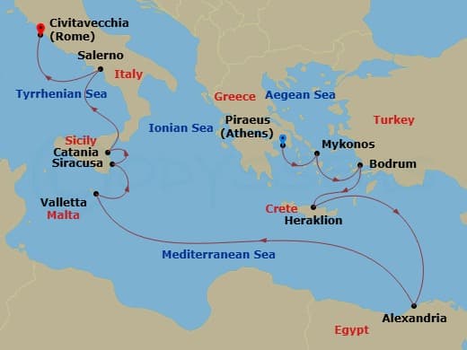 Cruise Itinerary Map