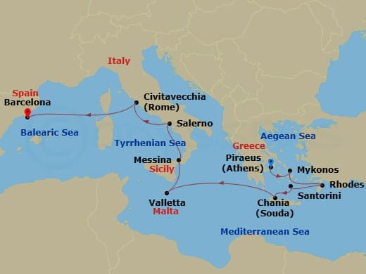 Cruise Itinerary Map