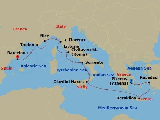 Cruise Itinerary Map