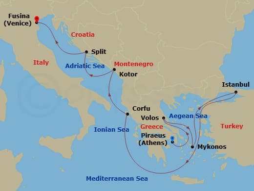Cruise Itinerary Map