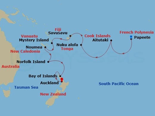 Cruise Itinerary Map