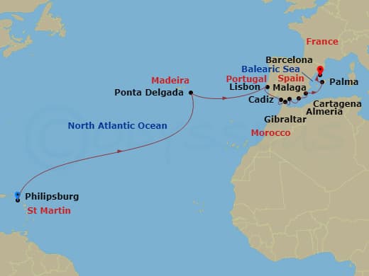 Cruise Itinerary Map