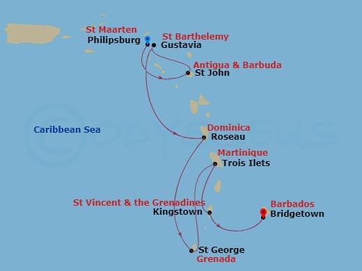 Cruise Itinerary Map