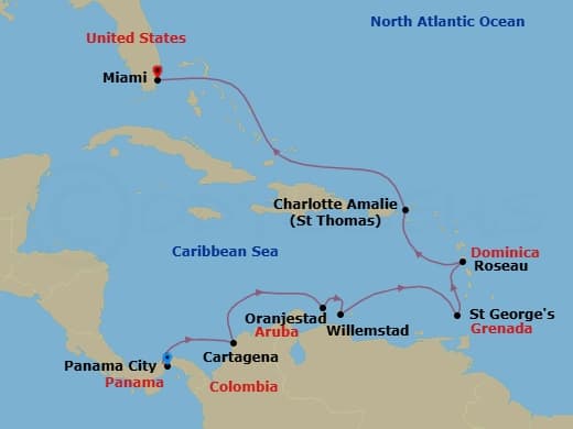 Cruise Itinerary Map