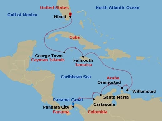 Cruise Itinerary Map