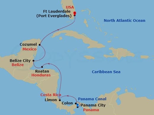 Cruise Itinerary Map