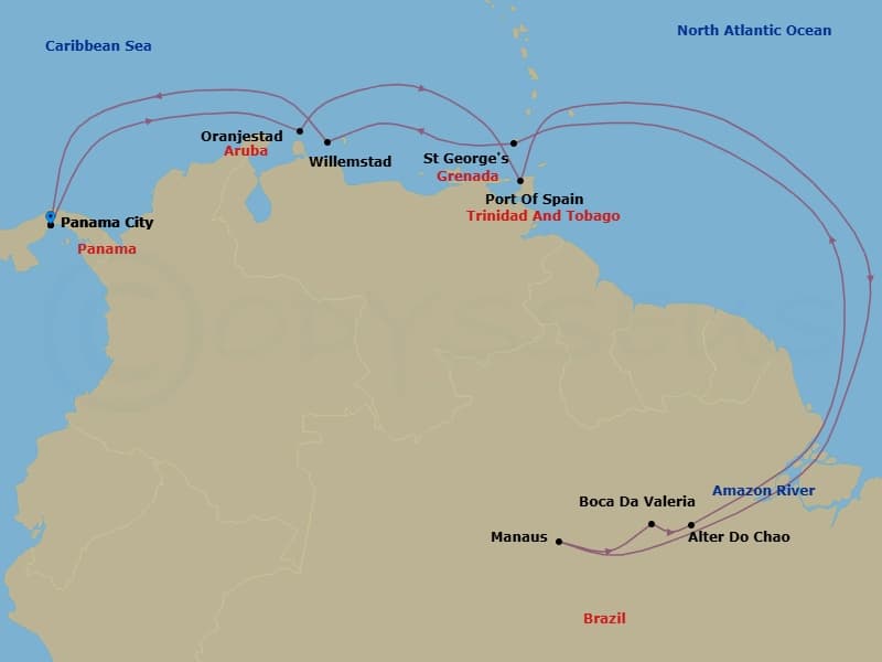 Cruise Itinerary Map