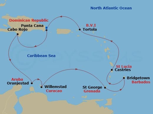 Cruise Itinerary Map