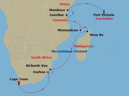 Cruise Itinerary Map