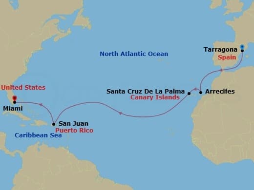 Cruise Itinerary Map