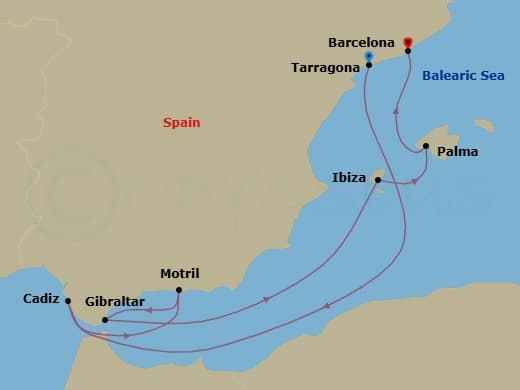 Cruise Itinerary Map
