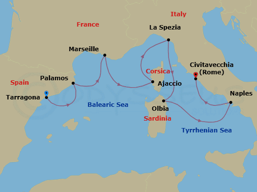 Cruise Itinerary Map