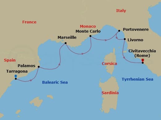 Cruise Itinerary Map