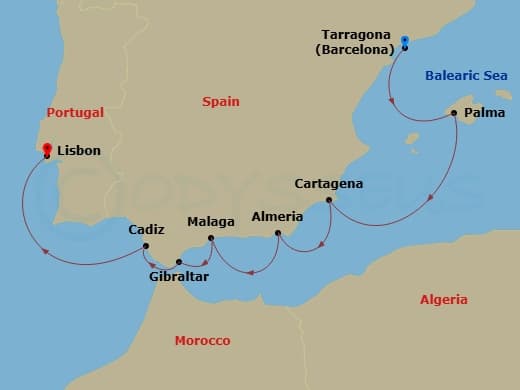 Cruise Itinerary Map