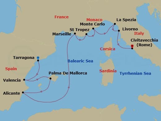 Cruise Itinerary Map