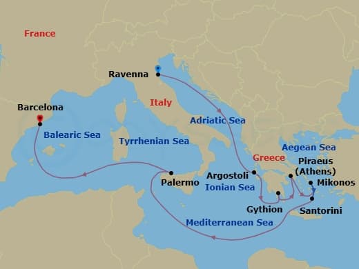 Cruise Itinerary Map