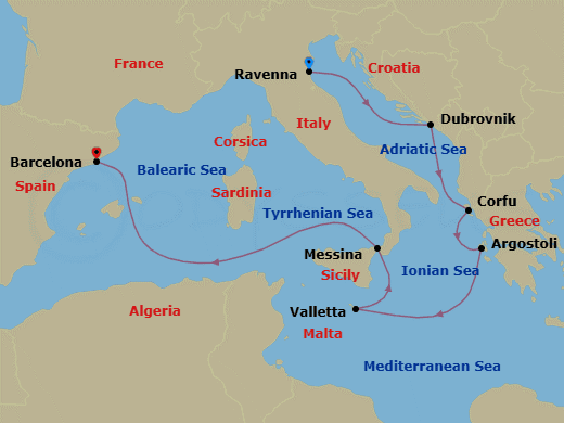 Cruise Itinerary Map