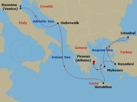 Cruise Itinerary Map