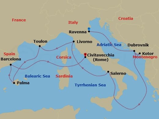 Cruise Itinerary Map