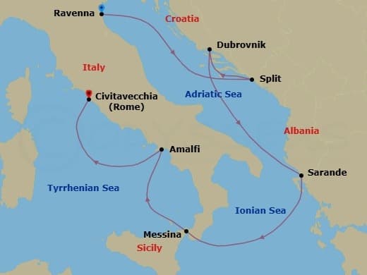 Cruise Itinerary Map