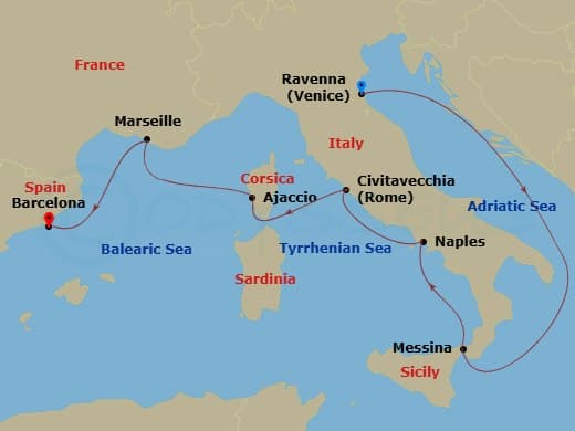 Cruise Itinerary Map
