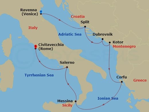 Cruise Itinerary Map