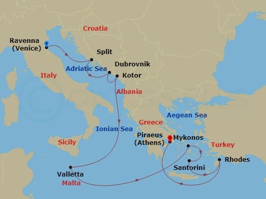 Cruise Itinerary Map
