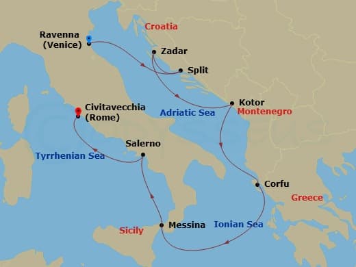 Cruise Itinerary Map