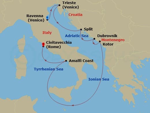 Cruise Itinerary Map