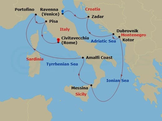 Cruise Itinerary Map