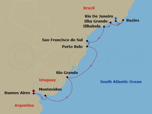 Cruise Itinerary Map