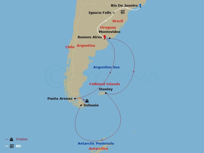Cruise Itinerary Map