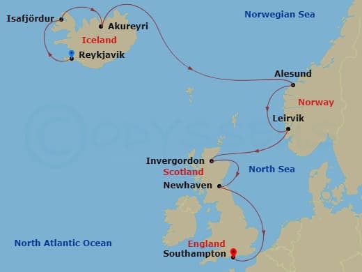 Cruise Itinerary Map