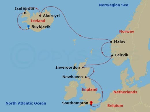 Cruise Itinerary Map